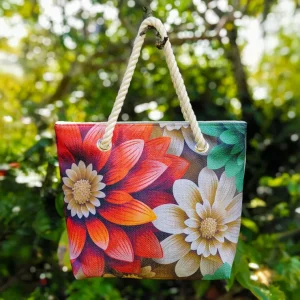 Stylish & Versatile Women’s Hand Bags – Bold Patterns, Vibrant Florals, and Trendy Designs with Sturdy Rope Handles