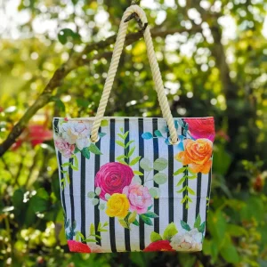 Stylish & Versatile Women’s Hand Bags – Bold Patterns, Vibrant Florals, and Trendy Designs with Sturdy Rope Handles